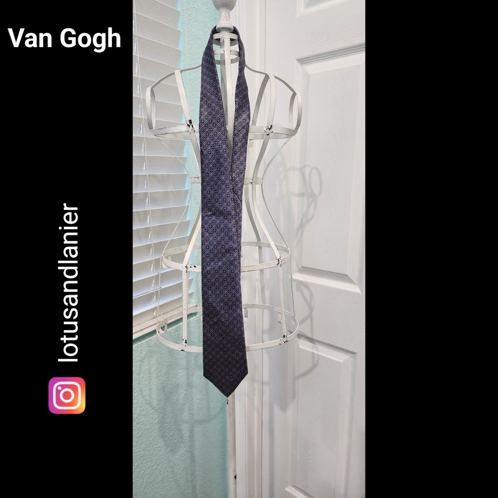 Van Gogh Patterned Blue/Red Tie NWOT
